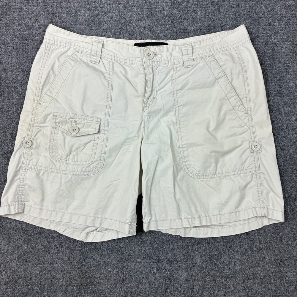 Calvin Klein Jeans Mens Size 34W Beige Cargo Utility Shorts Off White